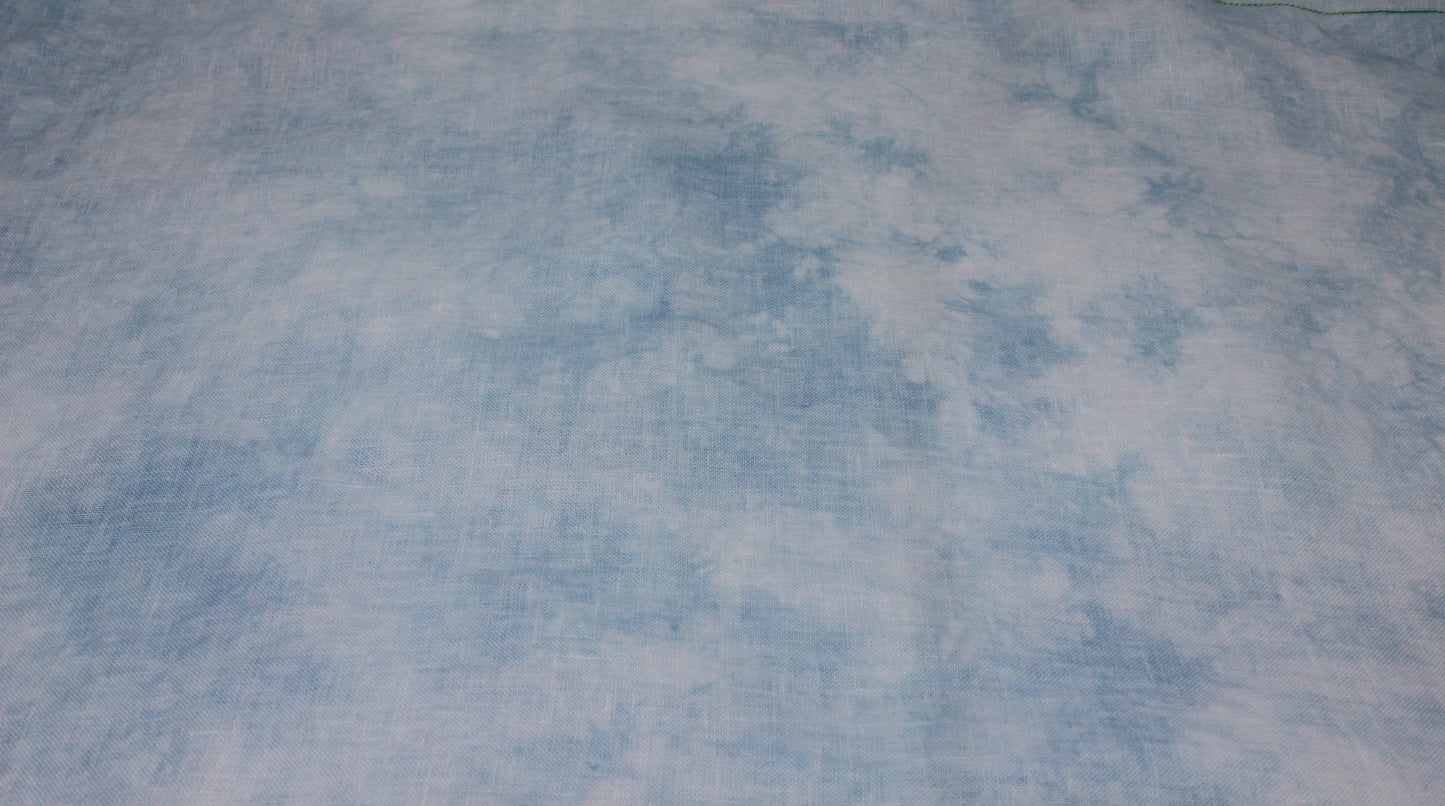 Sky Blue Hand Dyed Fabric by Red Thicket 36 count Linen